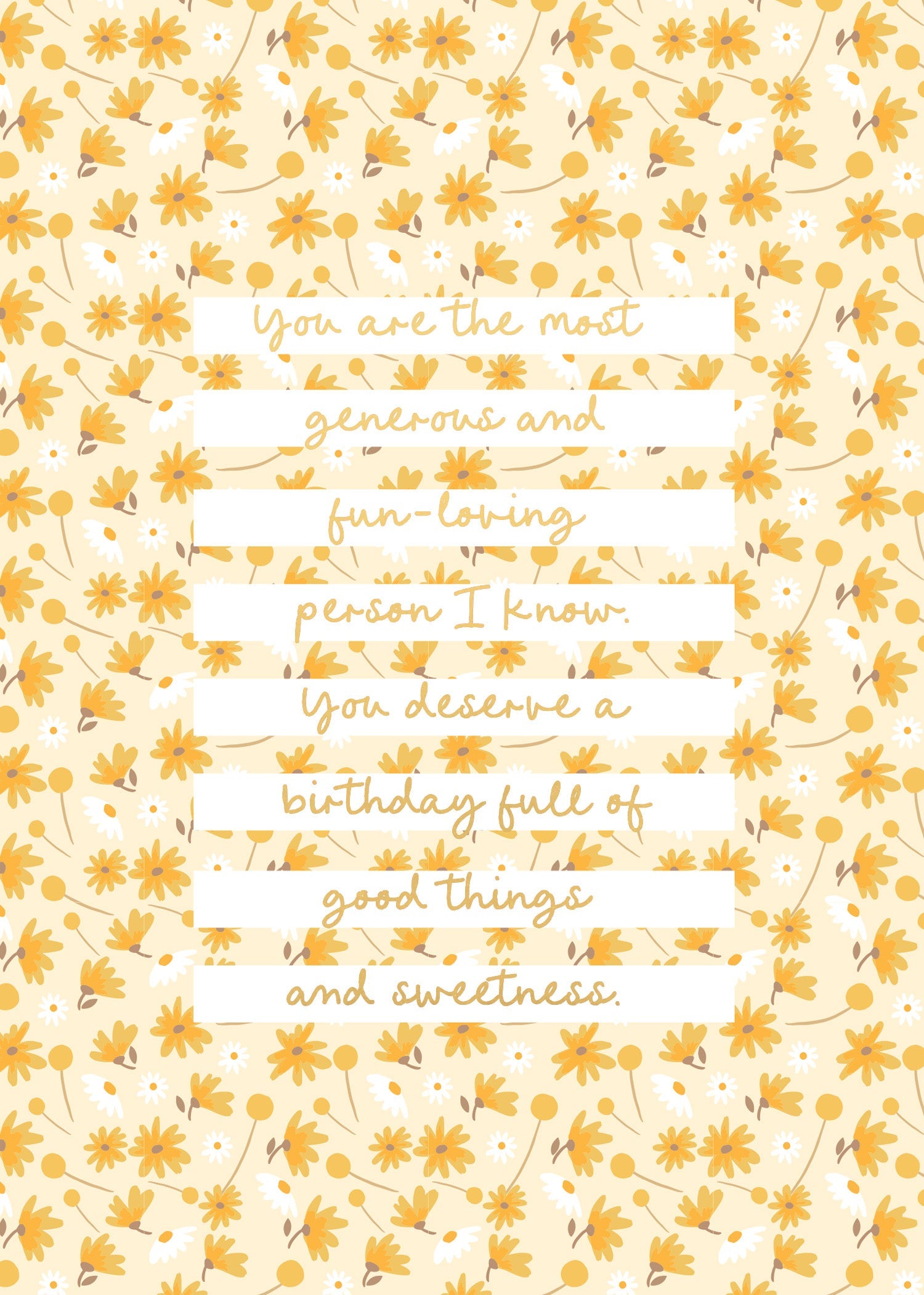 Greeting Card Sunshine - GOOD THINGS